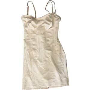 NWOT TC Fine Intimates Just Enough Strapless Slip Dress Nude Women's Size 36